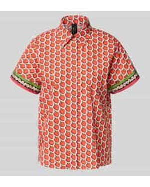 Marc Cain Regular Fit Blouse Met 1/2-Mouwen - Rood