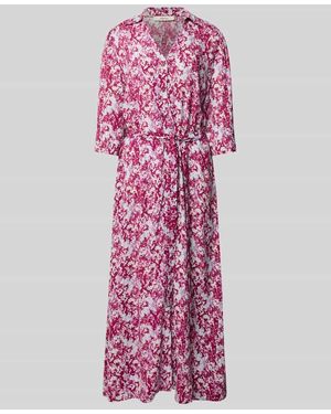 SELECTED Fließendes Maxikleid aus reiner Viskose Modell 'FLORA' - Pink