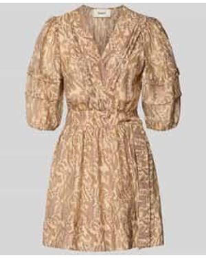 Ba&sh Mini-Jurk Met V-Hals Model 'Teodora' - Naturel