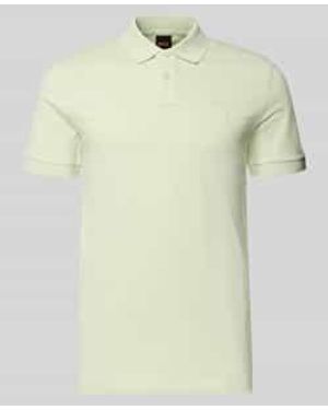 BOSS Slim Fit Poloshirt Van Katoenmix Model 'Passenger' - Naturel