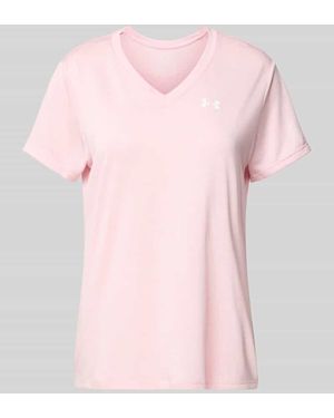 Under Armour T-Shirt mit Label-Print - Pink