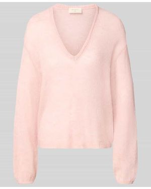 Freequent Relaxed Fit Pullover mit Alpaka-Anteil Modell 'Dido' - Pink