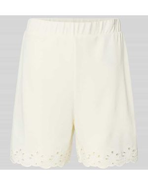 Pieces Comfort Fit Sweatshorts aus Baumwoll-Mix Modell 'CHILLI SUMMER' - Natur