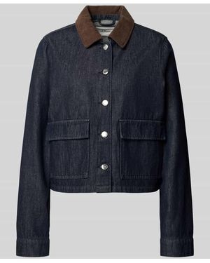 S.oliver Regular Fit Jeansjacke aus reiner Baumwolle - Blau