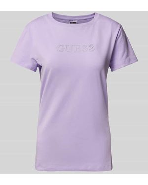 Guess T-Shirt Mit Label-Detail Modell 'Briana' - Weiß