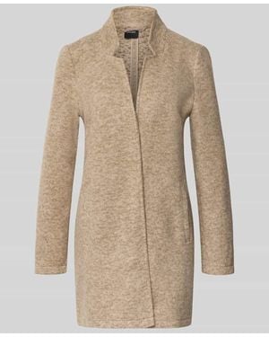 Vero Moda Regular Fit Longblazer in melierter Optik Modell 'BRUSHEDKATRINE' - Natur