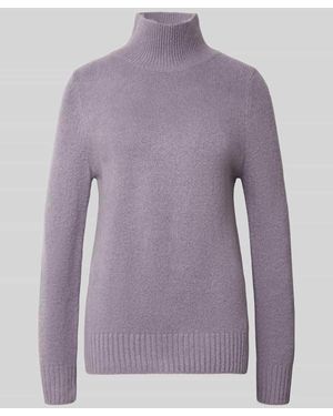 Jake*s Strickpullover mit Stehkragen - Lila