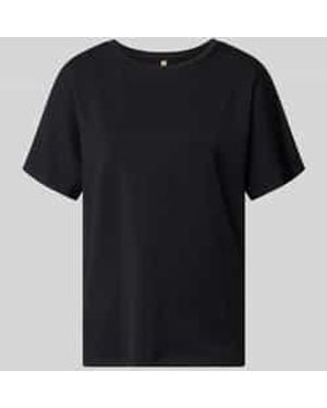 Soya Concept T-Shirt Met Ronde Hals Model 'Banu' - Zwart