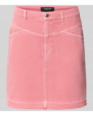 Marc Cain Straight Fit Minirock in Denim-Optik - Pink