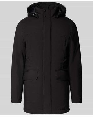 Geox Regular Fit Parka mit abnehmbarer Kapuze - Schwarz