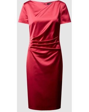 Swing Cocktailkleid Aus Satin - Rot
