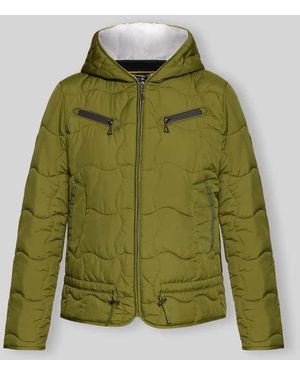 GIL BRET Regular Fit Steppjacke mit Kapuze - Grün