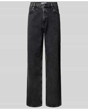 Edwin Wide Leg Jeans im 5-Pocket-Design Modell 'MATRIX' - Blau