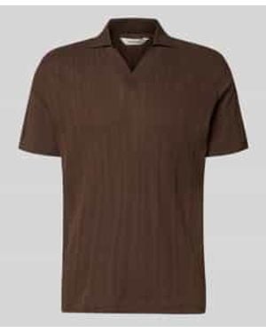 SELECTED Regular Fit Poloshirt Van Katoenmix Model 'Travis' - Bruin
