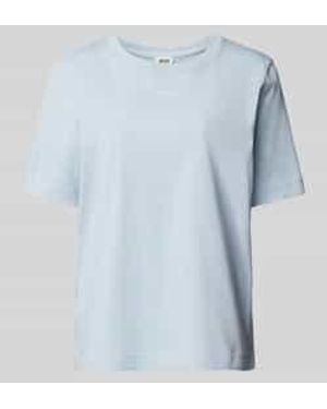 DRYKORN T-shirt Met Labelstitching - Blauw