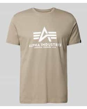 Alpha Industries T-shirt Van Zuiver Katoen - Naturel