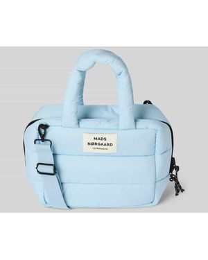 Mads Nørgaard Umhängetasche mit Label-Patch und verstellbarem Schultergurt - Blau