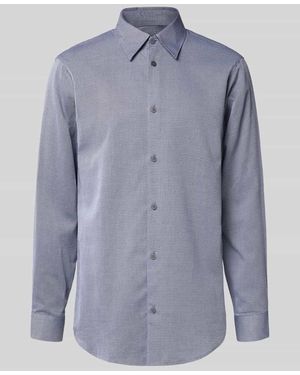 ARMANI EXCHANGE Regular Fit Freizeithemd mit Kentkragen - Blau