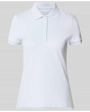 Christian Berg Women Slim Fit Poloshirt mit Knopfleiste - Weiß