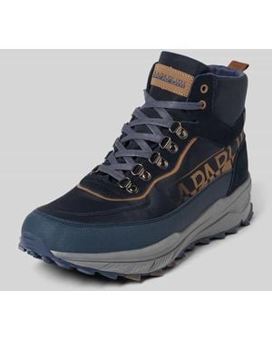 Napapijri Boots mit Schnürung und profilierter Sohle Modell 'VORTEC' - Blau