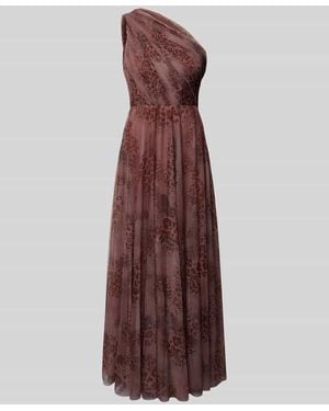 LACE & BEADS Abendkleid mit One-Shoulder-Träger - Lila