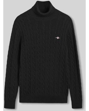 GANT Rollkragenpullover mit Logo-Detail - Schwarz