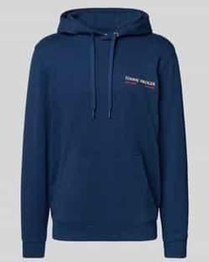 Tommy Hilfiger Regular Fit Hoodie Met Motiefprint - Blauw