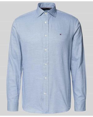 Tommy Hilfiger Regular Fit Freizeithemd aus reiner Baumwolle - Blau
