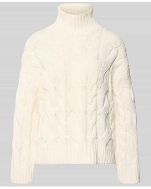 Gina Tricot Regular Fit Strickpullover aus Baumwoll-Mix - Natur