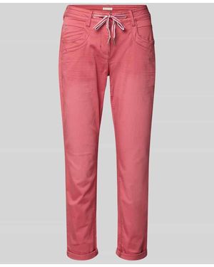 Tom Tailor Relaxed Fit 7/8 Hose aus Baumwoll-Mix - Pink
