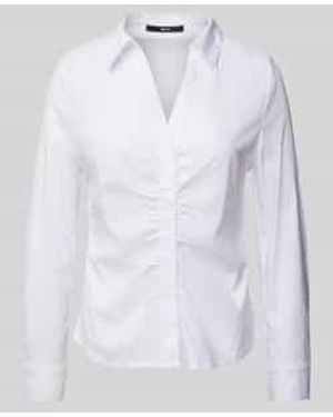 Zero Overhemdblouse Met V-hals - Wit