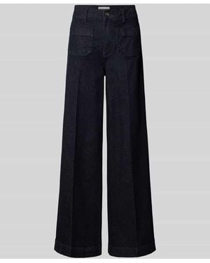 Stefanel Wide Leg Jeans mit aufgesetzten Taschen - Blau