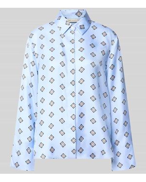 MM by Max Mara Relaxed Fit Hemdbluse aus reiner Seide Modell 'DISCO' - Blau