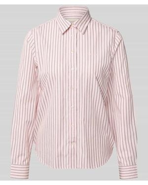 GANT Regular Fit Langarmbluse aus reiner Baumwolle - Pink