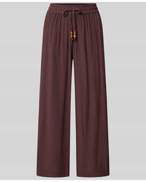 Zero Culotte aus Viskose-Mix mit Strukturmuster - Lila