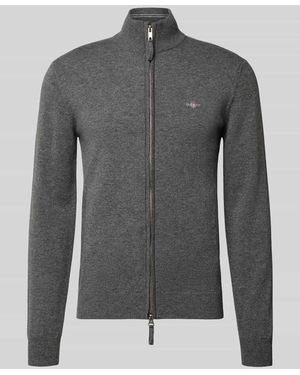 GANT Regular Fit Pullover aus reiner Wolle - Grau