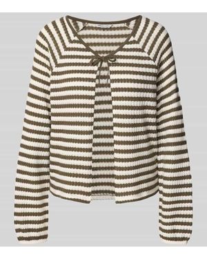 Tom Tailor Regular Fit Strickjacke aus Baumwoll-Mix - Grau