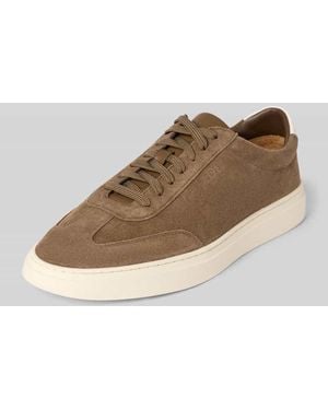 BOSS Low Top Sneakers aus Veloursleder - Natur