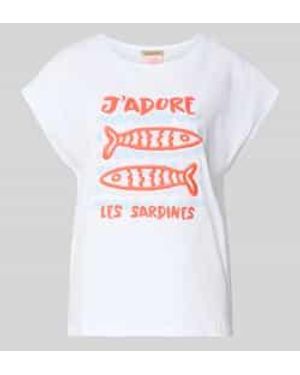 Smith & Soul Oversized T-Shirt Met Motiefprint - Wit