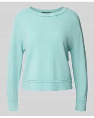 Marc Cain Gebreide Pullover Van Een Mix Van Scheerwol En Kasjmier - Blauw