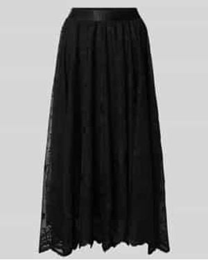 Freequent Midirok Met Elastische Band, Model 'Lally' - Zwart