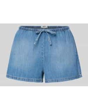 ONLY Wide Leg Korte Jeans Van Mix Van Katoen En Lyocell Model 'Aria' - Blauw