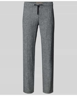 Blend Regular Fit Stoffhose mit Tunnelzug Modell 'MORGAN' - Grau