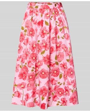 Mango Midirock im Allover-Look Modell 'CASTLE' - Pink