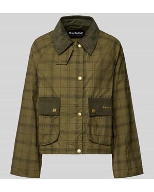 Barbour Regular Fit Funktionsjacke aus reiner Baumwolle Modell 'BEADNELL' - Grün