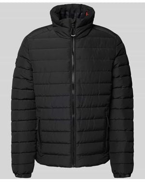 Superdry Steppjacke mit Stehkragen Modell 'Fuji' - Schwarz