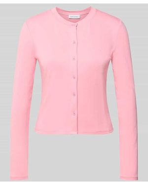 Oh April Cardigan mit Label-Stitching Modell 'Tima' - Pink