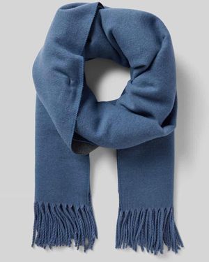 Kurt Beines Schal mit Fransen - Blau