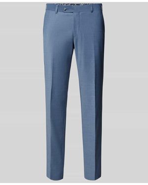 Wilvorst Slim Fit Anzughose mit Bügelfalten - Blau
