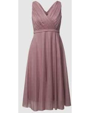 TROYDEN COLLECTION Cocktailjurk Met Taillepas - Paars